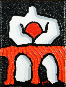 "Dio denaro", 2011 - acrilico su tela, 30x40 cm         