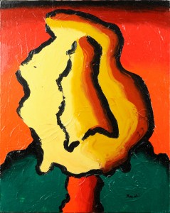 "Senza titolo", 1998 - acrilico su tela, 50x60 cm          